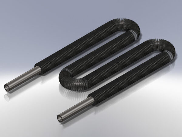 What is the purpose of a serpentine finned tube